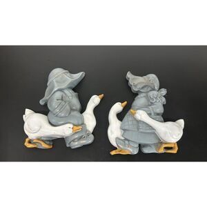 Vintage Burwood Amish Farmer Wall Plaques